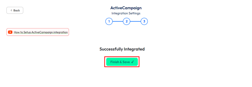 ActiveCampaign Integration with Bit Form - Finish and Save
