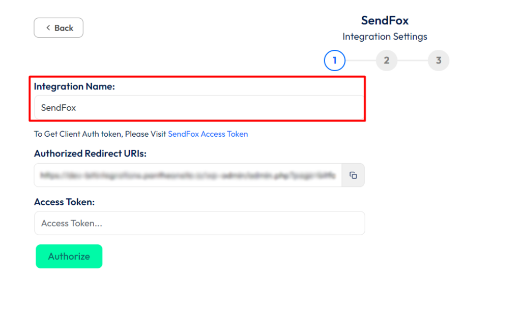 SendFox Integration with Bit Form - Set Integration Name