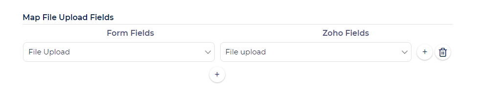 file upload field mapping
