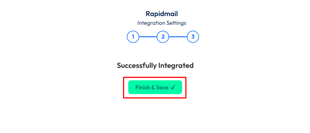 rapidmail Integration with Bit Form - Finish and Save