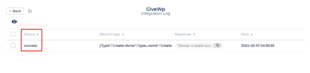 GiveWp Integrations - Integration is Success