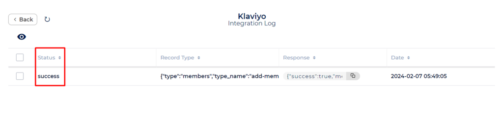 Klaviyo Integration With Bit Integration - Success
