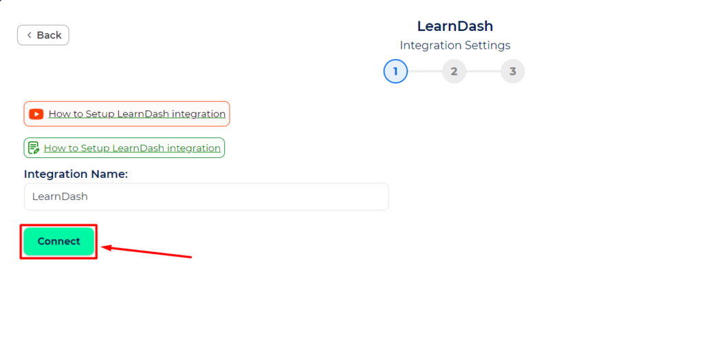 LearnDash Integrations With Bit Integrations - Set Integration Name and click on Next