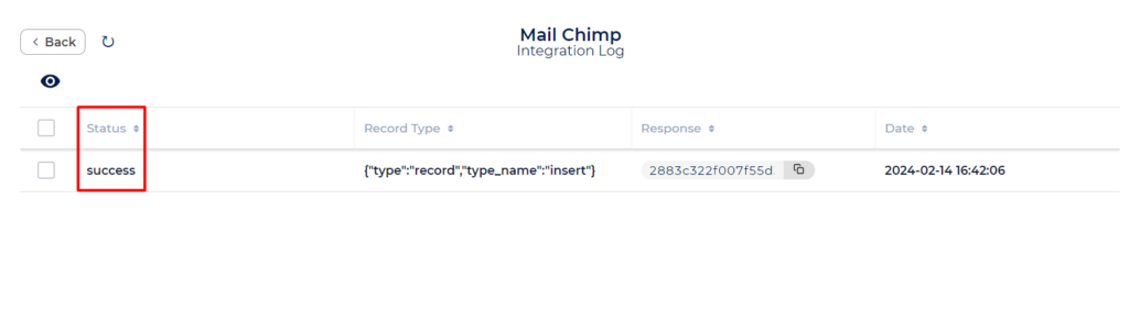 Mailchimp Integration with Bit Integrations - Success