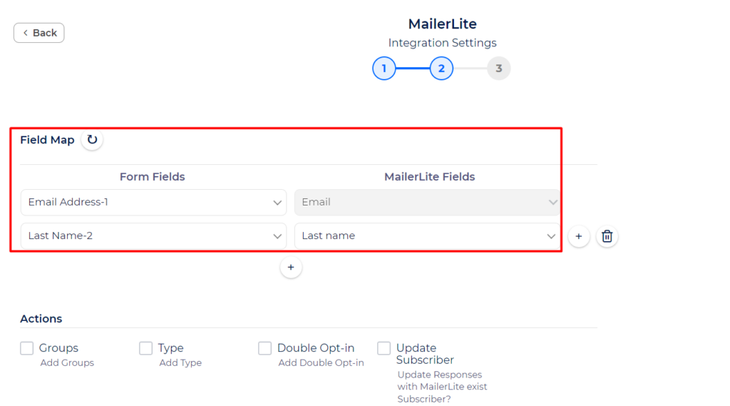 MailerLite Integration with Bit Integrations - Field Mapping