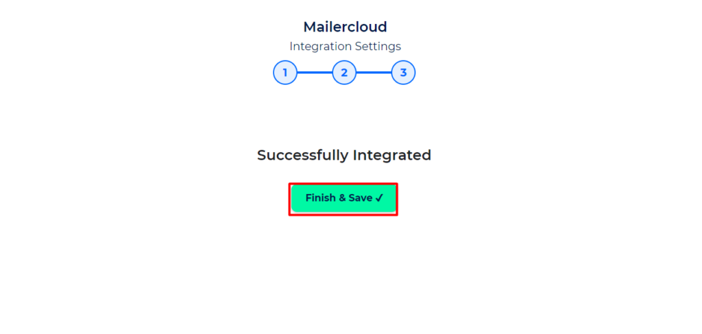 Mailercloud Integration with Bit Integrations - Finish and Save