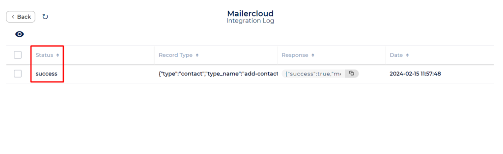 Mailercloud Integration with Bit Integrations -  Success