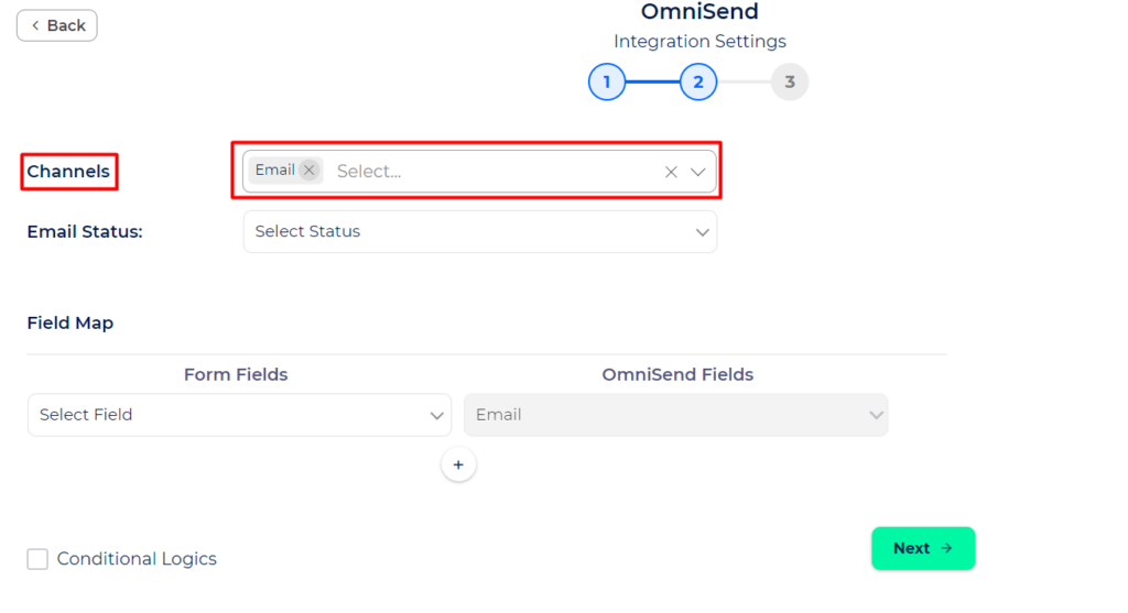 Omnisend Integration with Bit Integrations - Channels - Email