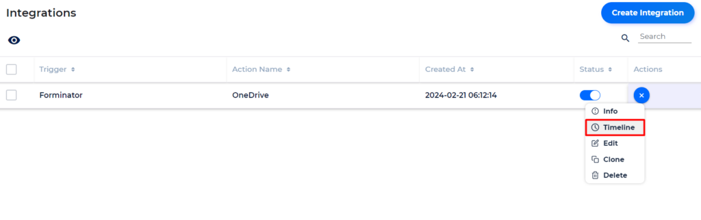 OneDrive Integration with Bit Integrations - Timeline