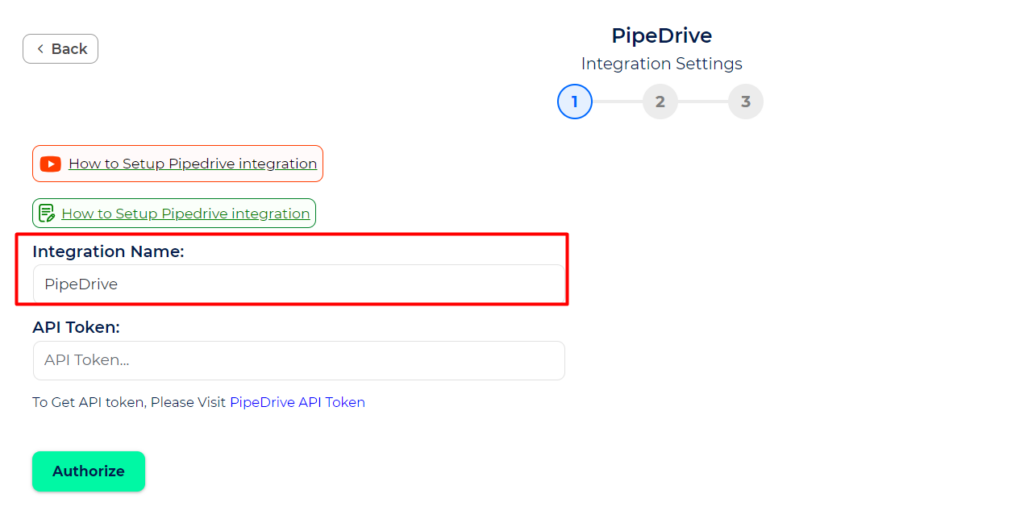 Pipedrive Integration with Bit Integrations - Set Integration Name