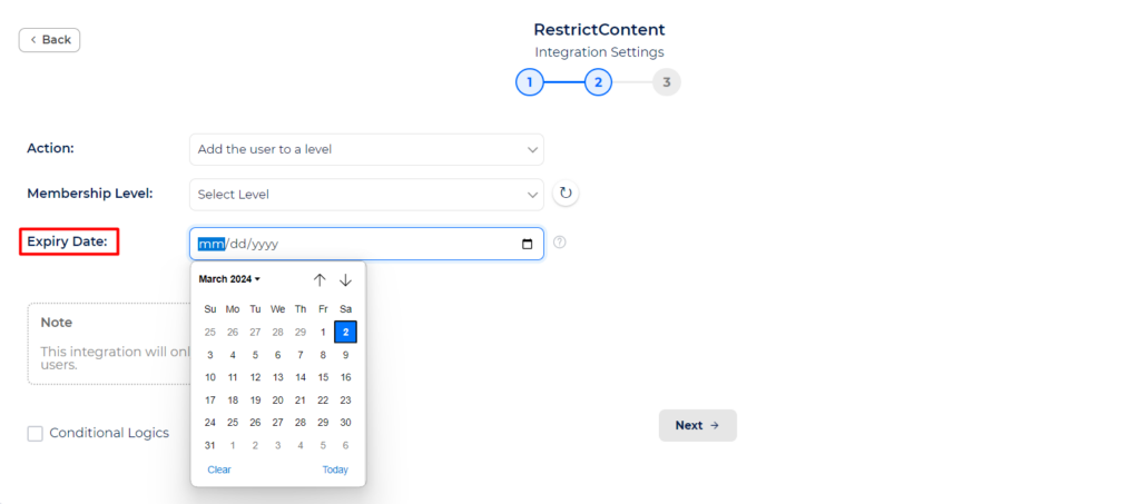 Restrict Content Integration with Bit Integrations - Expire date