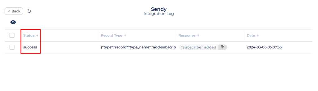 Sendy Integration with Bit Integrations - Success