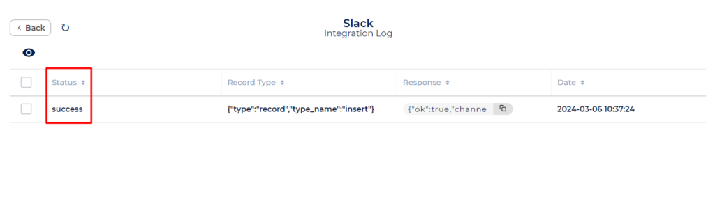 Slack Integration with Bit Integrations - Success
