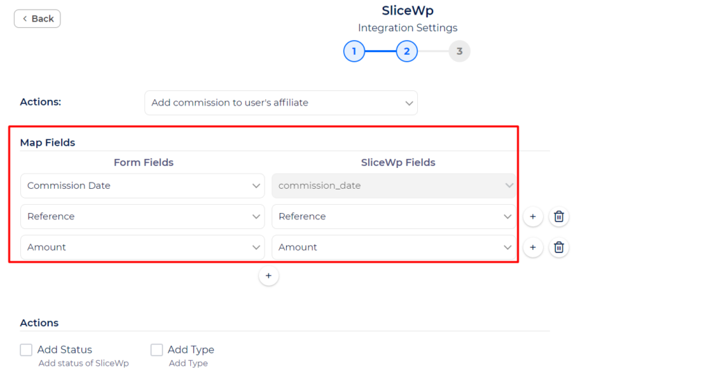 SliceWP Integration with Bit Integrations - Field Mapping
