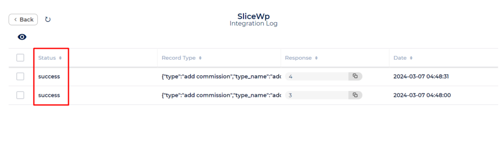 SliceWP Integration with Bit Integrations - Success