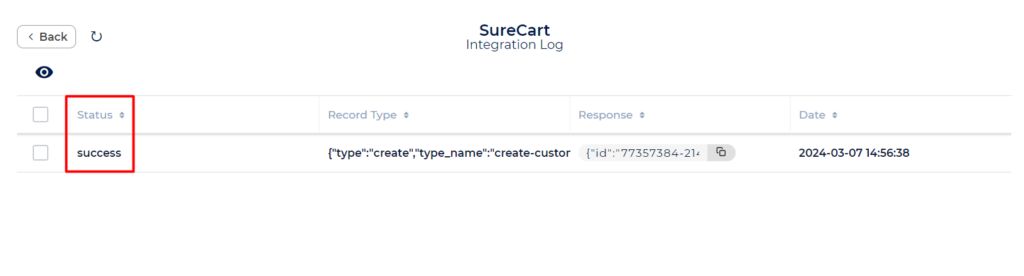 SureCart Integration with Bit Integrations - Success