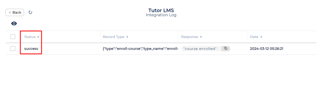 Tutor LMS Integration with Bit Integrations - Success