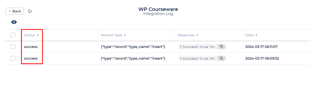WP Courseware integration with Bit Integrations - Success