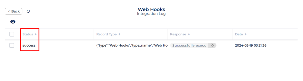 Webhooks Integration with Bit Integrations - Success