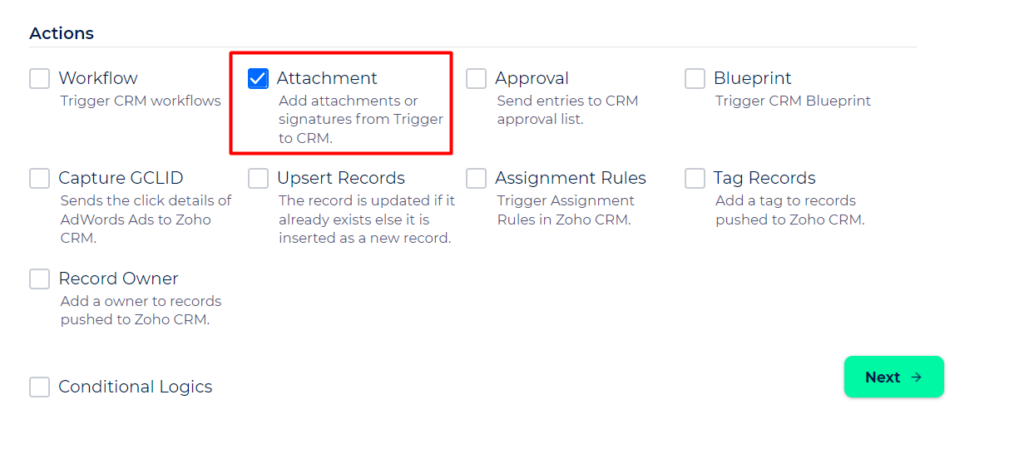 Zoho CRM Integration with Bit Integrations - Attachment