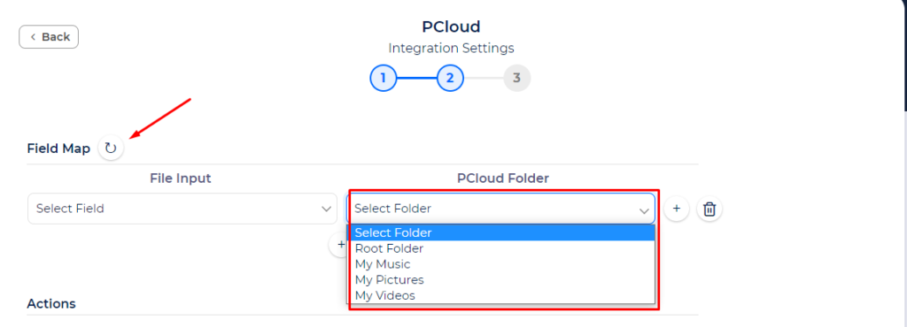 pcloud-folder-select