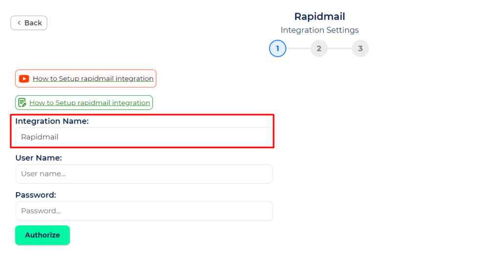 rapidmail Integration with Bit Integrations - Set Integration Name