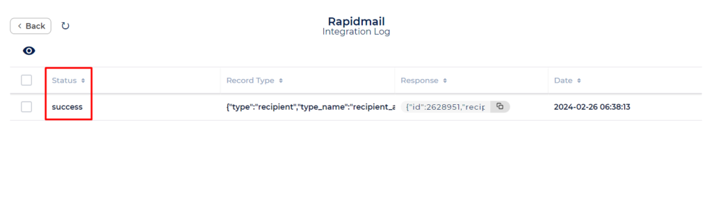 rapidmail Integration with Bit Integrations - Success