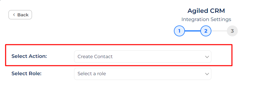 Agiled CRM - create contact