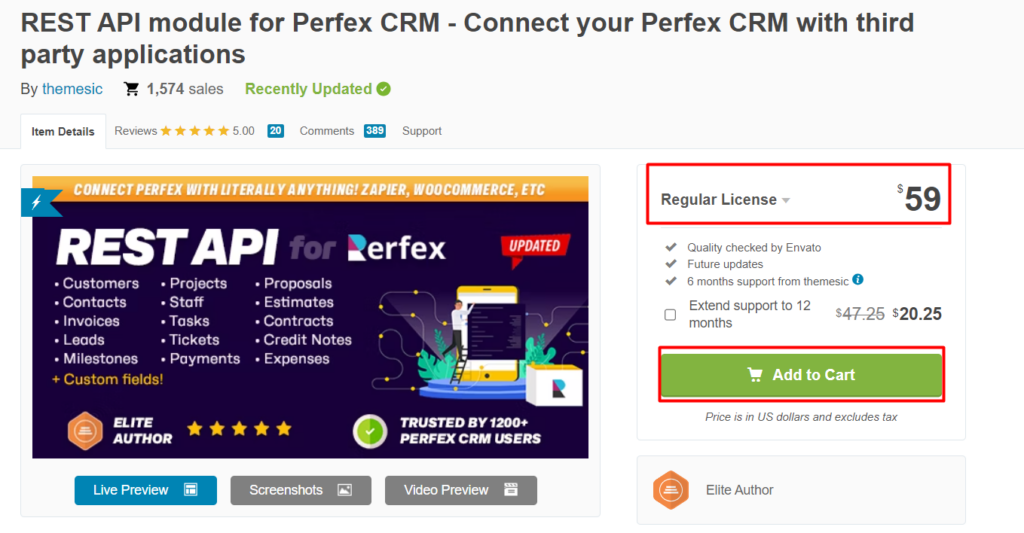 Buy Perfex CRM