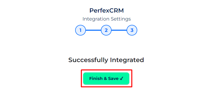 Perfex CRM Integration Save