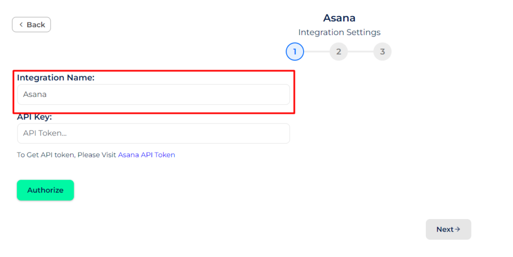 asana Integration Name