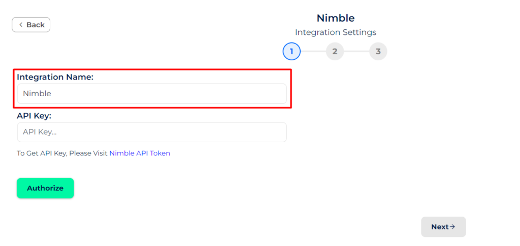 Nimble Integrations name