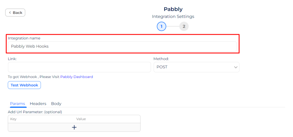 Pabbly Integrations set integration name