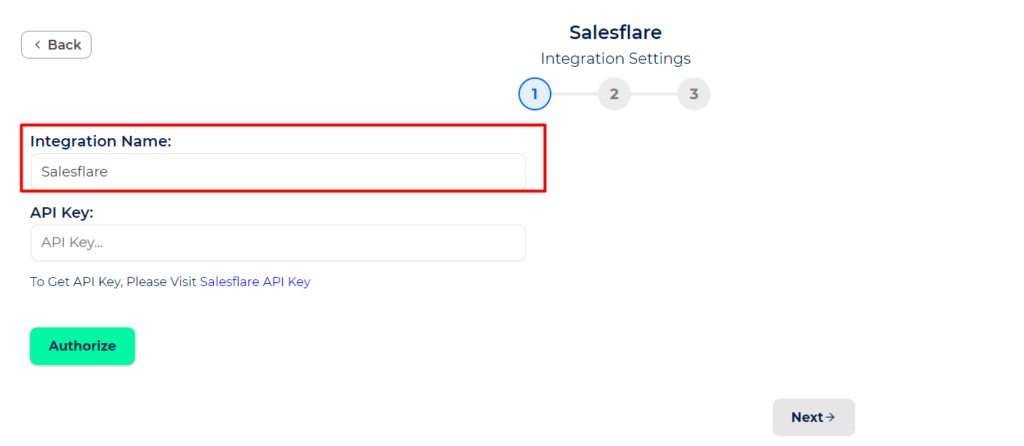 Salesflare Integrations Name