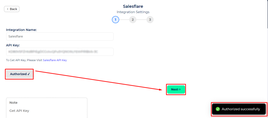 Salesflare Integrations authorization is success