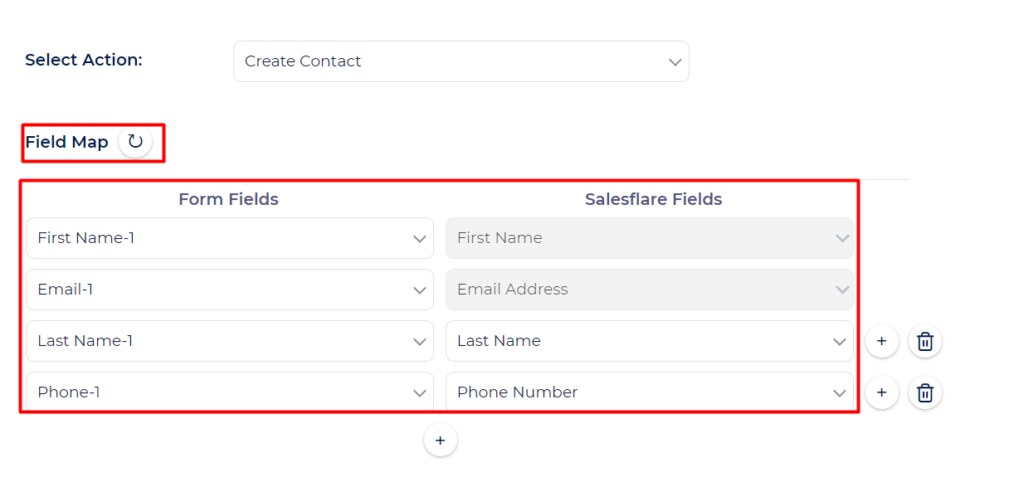 Salesflare Integrations field mapping