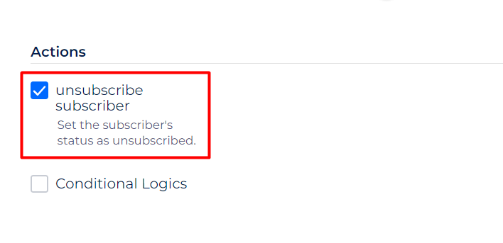 Smaily Integrations Unsubscribe subscriber
