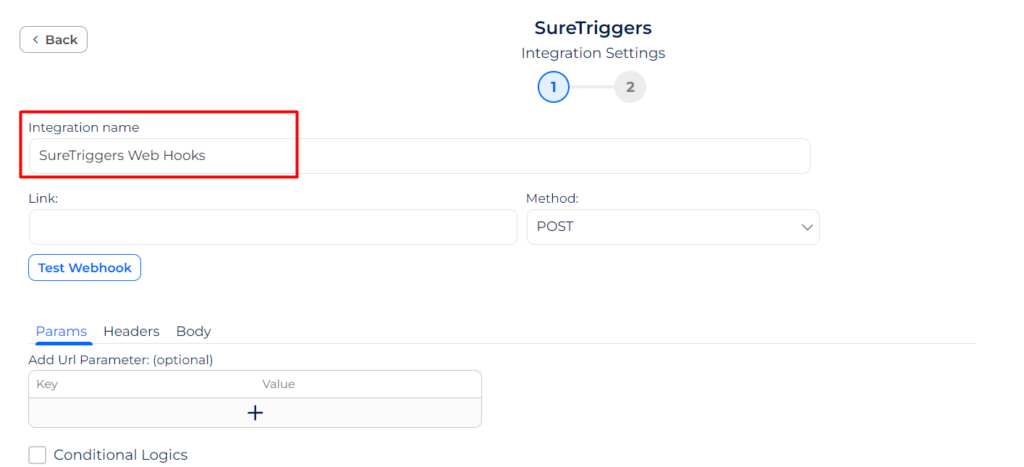 SureTriggers Integrations set name