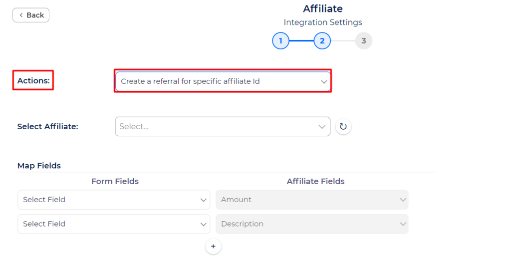 AffiliateWP Integrations - Create a referral for specific affiliate Id
