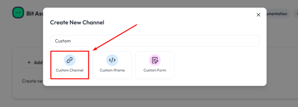 Custom Channel search and select