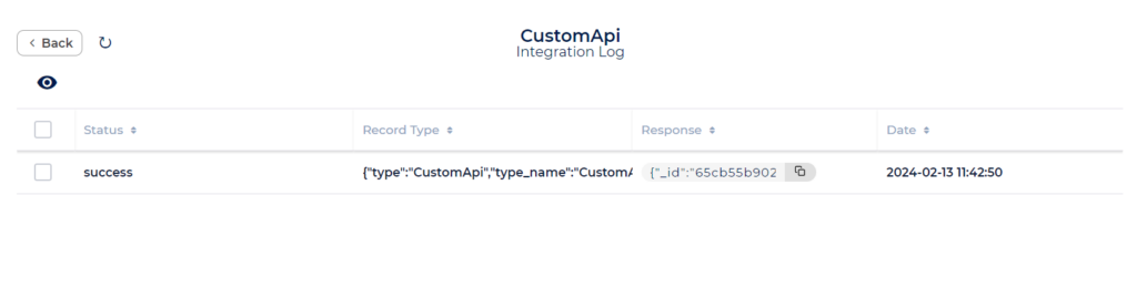 CustomApi Integration with Bit Integrations - Basic Auth - Integration Status Success