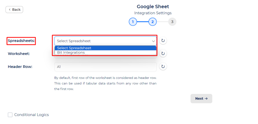Google Sheets Integrations - Spreadsheet