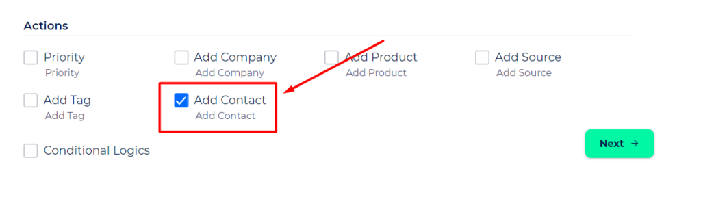 Nutshell CRM Integrations action Add Contact