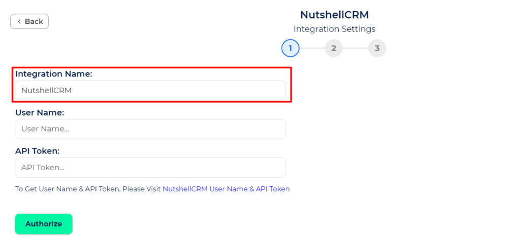 Nutshell CRM Integrations set name