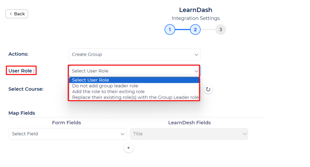 LearnDash Integrations With Bit Integrations - User Role
