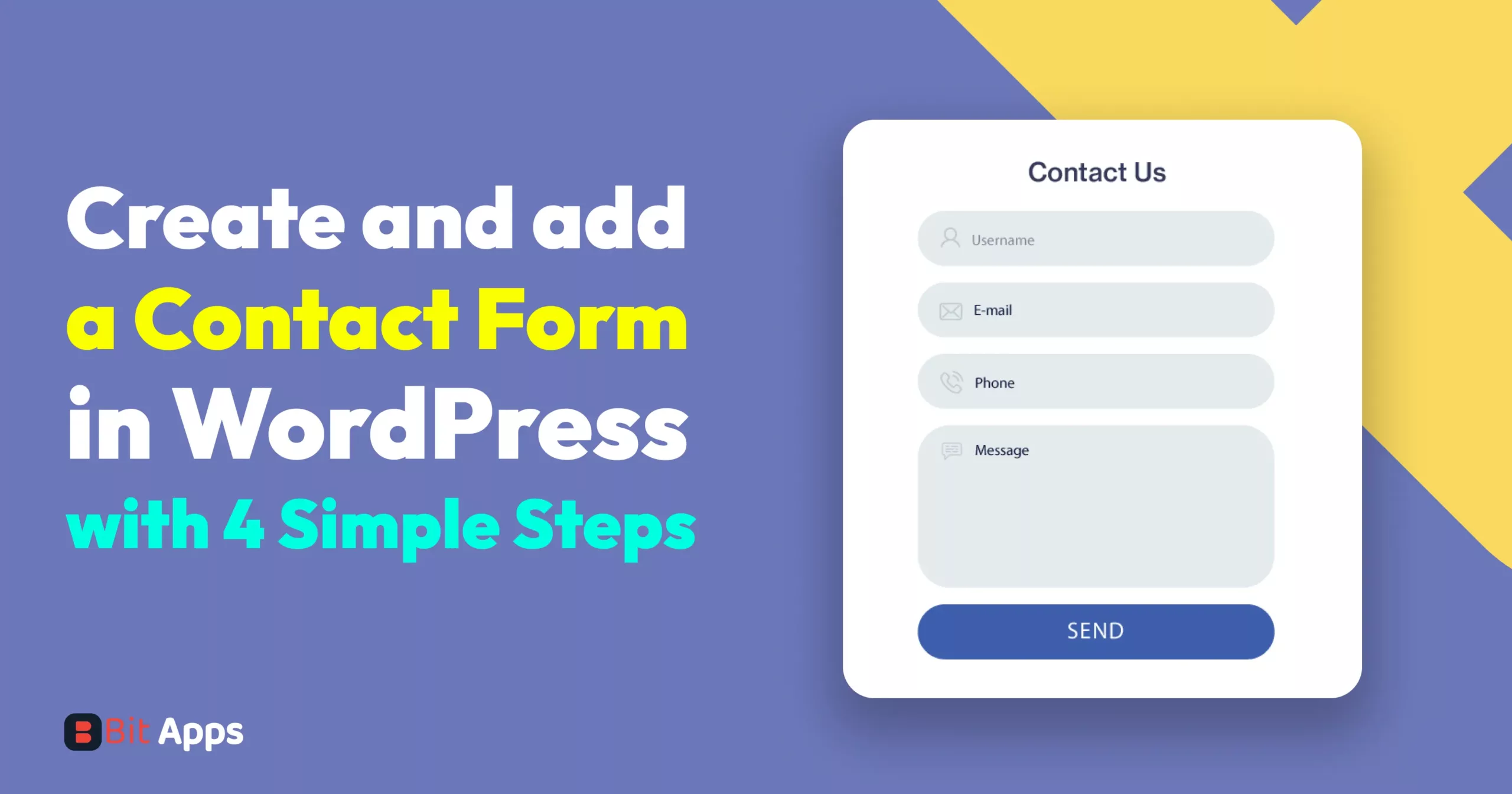 add a Contact form in WordPress easily