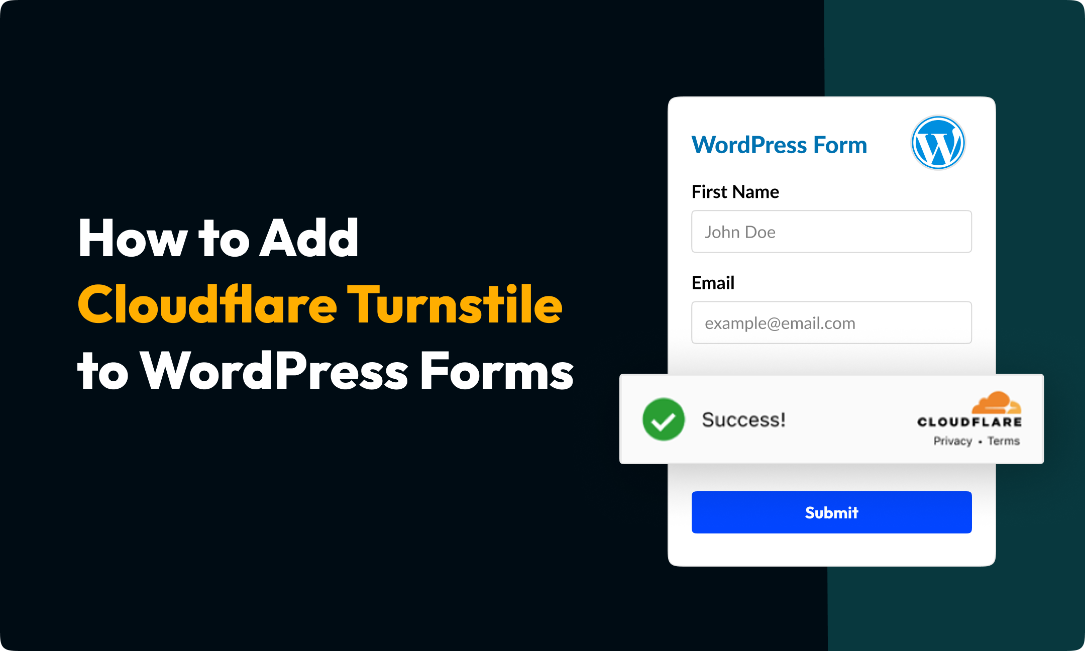 Add Cloudflare Turnstile to WordPress Forms