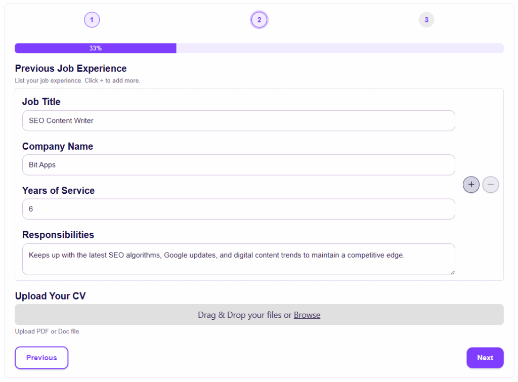 Multistep form in Bit Form