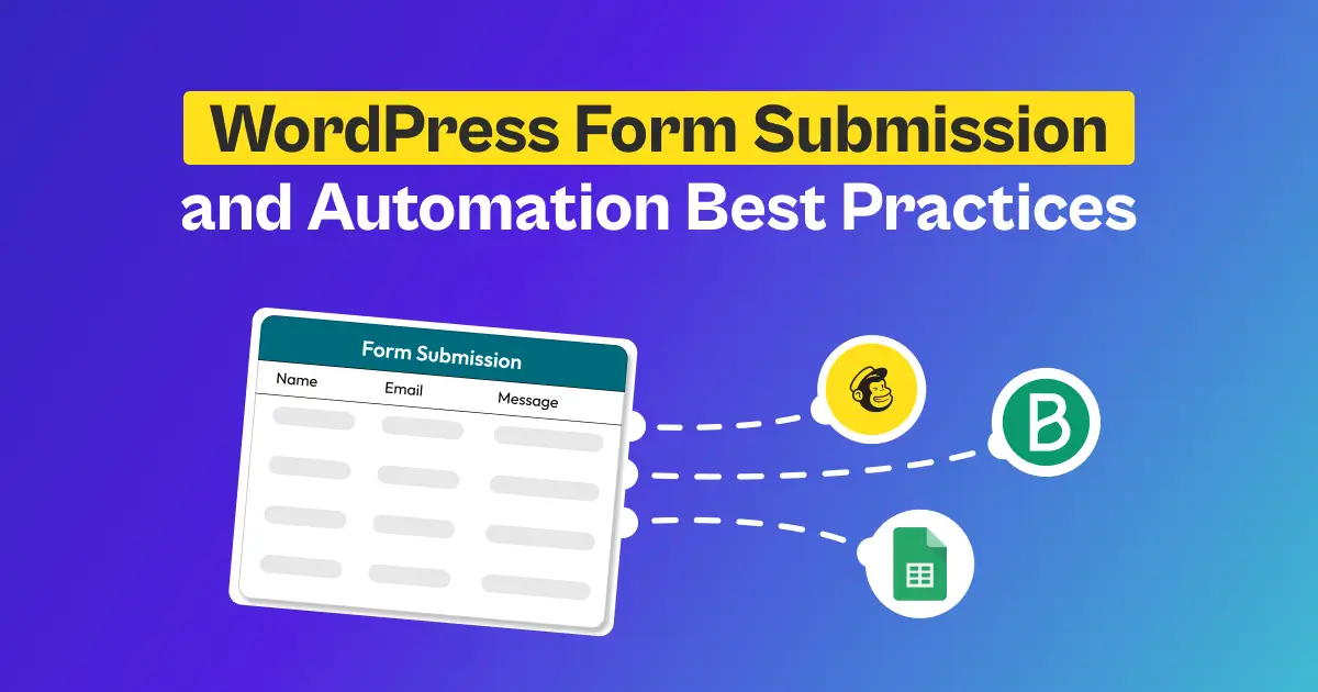 wordpress form submission and automation best practices to follow