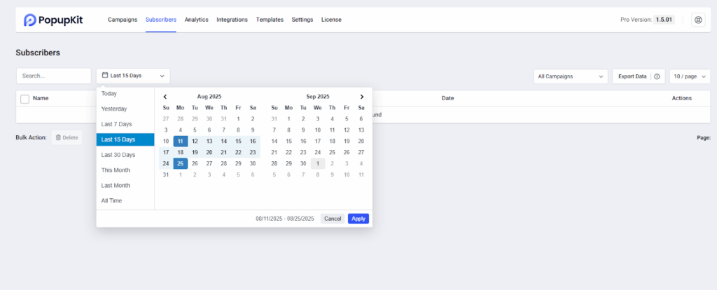 Popup analytics